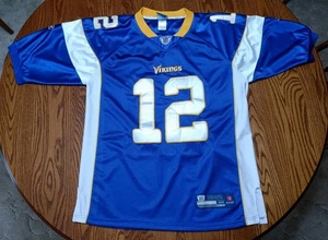 Reebok Percy Harvin #12 Minnesota Vikings Jersey Large 48 Stitched Authentic NFL - Picture 1 of 7