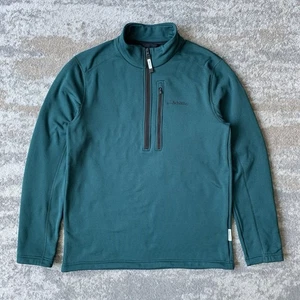 Schoffel Fleece Green Large Annan Technical 1/4 Zip Sweater Country Thermal Hike - Picture 1 of 13