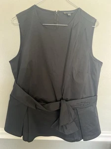 Brooks Brothers Damen taillierte ärmellose Bluse mit Taille Wickeldetail Gr. 14 - Bild 1 von 7