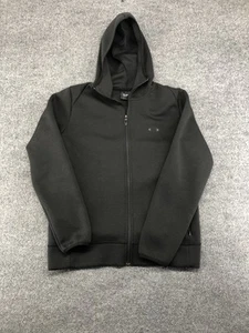 Oakley Hoodie Mens Medium Black Full Zip Regular Fit Athletic Logo Jacket - Picture 1 of 8