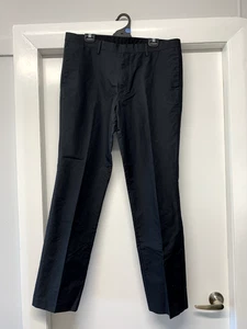 Cos black tailored suit pants size eu 54 (au 38) workwear formal flat front - Picture 1 of 8