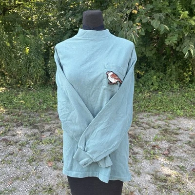 Parches para mujer Cross Creek verde manga larga pájaro y mariposa talla M Foto 1 de 4