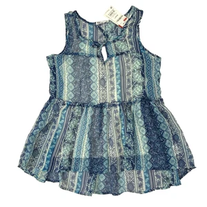 Conjunto de camiseta sin mangas Epic Threads de 2 piezas Jr para mujer grande azul peplum opalino - Imagen 1 de 12