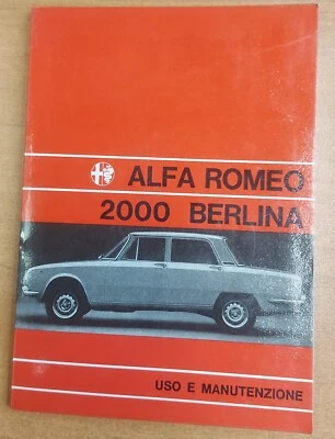 Manuale Uso e Manutenzione Alfa 2000 Berlina stampa 03/74 - Immagine 1 di 4