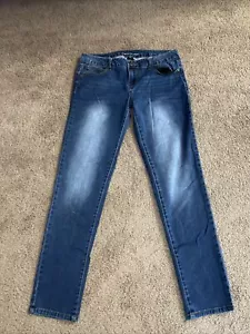 Jeans skinny donna Celebrity rosa basso sbiadito lavaggio scuro taglia 9 corto - Foto 1 di 14