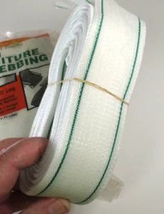 Frost King Green Stripe 108 Ft x 2.25"W Lawn Furniture Outdoor Chair Webbing NOS - Picture 1 of 4