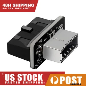 Adaptador frontal tipo E de cabezal interno USB 3.1/3.2 tipo C de 20 pines a 19 pines - Imagen 1 de 6