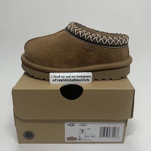 UGG Tasman II Slipper Chestnut Toddler Size 7c New 1019066T CHE Brown Suede TD - Picture 1 of 9