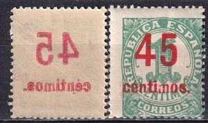 España 1938 Edifil 742hc sobreimpresión copiada en reverso MNH VF - Imagen 1 de 1
