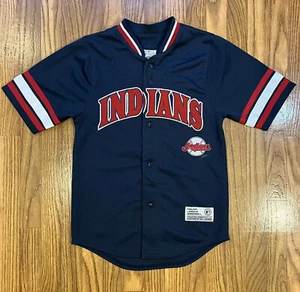 Vintage Cleveland Indians Travis Hafner Trikot; Youth Medium; Blau Rot - Bild 1 von 9