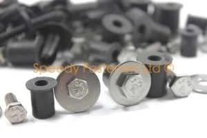 Lotus Elan M100 Stainless Steel Wheelarch Liner Radiator Bolts Rubber Nuts Kit - Picture 1 of 3