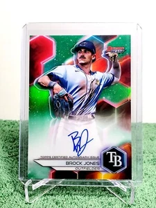 Brock Jones 2023 Bowman's Best Green Refractor On-Card Auto 44/99 Tampa Bay Rays - Picture 1 of 2