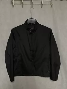Banana Republic Jacket Men M Black Bomber Flight Military Modern Zip Softshell - Picture 1 of 9