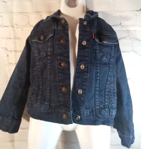 Levis Blue Denim Trucker Jean Jacket Size 4T Snap Front Toddler Kids Red Tag - Picture 1 of 12