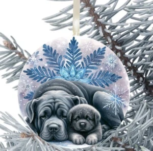 Neopolitan Mastiff Dog Hanging Bauble Gift Present Decoration Christmas - Picture 1 of 1