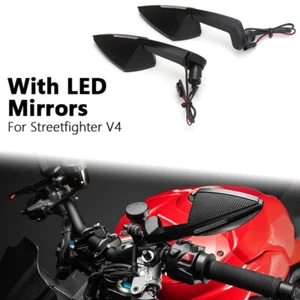 Espejos retrovisores de moto con intermitente LED para Ducati Streetfighter V4 - Imagen 1 de 9
