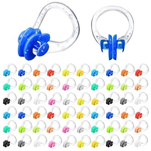 100 Packs Swimming Nose Clip Waterproof Swim Silicone Nose Plugs for Kids You... - Picture 1 of 7