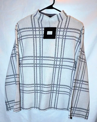 Suéter Marc New York Andrew Marc para mujer diseño a cuadros marfil y carbón talla M nuevo con etiquetas Foto 1 de 2