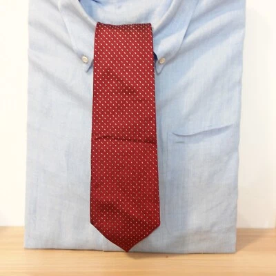 Gravata de pescoço masculina vermelha seda sólida luxo terno moderno Borgonha JAPÃO HERA LEAGUERS CLUB - Imagem 1 de 4