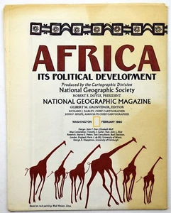 National Geographic February 1980 Map Poster Africa Its Political Development - Imagen 1 de 7