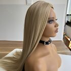 Long Straight Heat Resistant Ash Blonde Soft Costume Wigs Layered