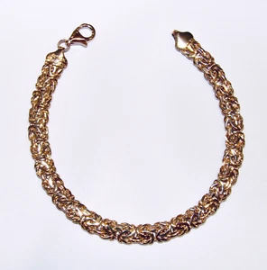 BALI STIL KETTE ARMBAND 585 14K GELB WENDBAR WEISSGOLD ARMBAND AK 6,75" - Bild 1 von 10