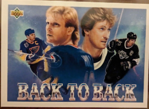 Wayne Gretzky anBrett Hull 1992-93 Upper Deck Back to Back Card #423 Kings/Blues