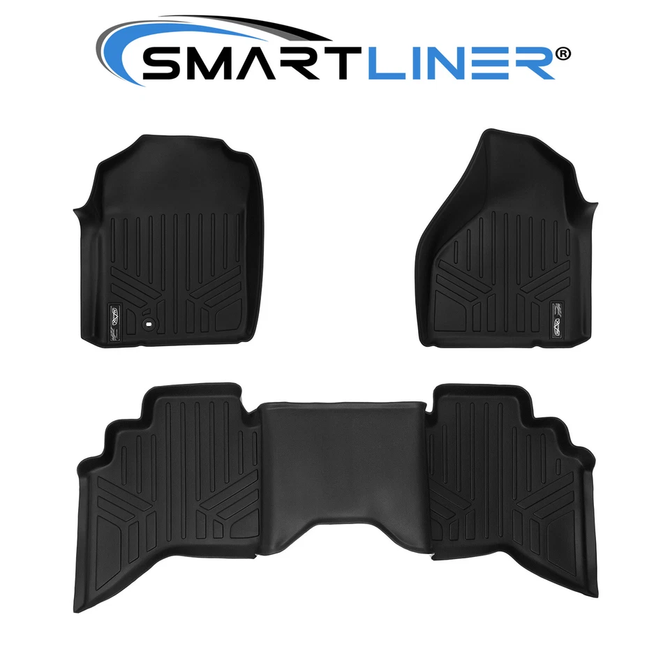 SMARTLINER Floor Mats 2 Row Liner Set 02-08 Ram 1500 | 03-09 2500 3500 Quad Cab Foto 1 de 4