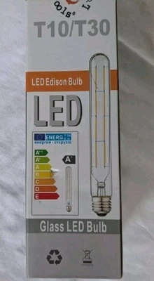 4 Bulbs T10/T30 LED Edison Bulbs Dimmable | 8.9" | 6W E26/E27 Base 4000K Clear - Image 1 of 3