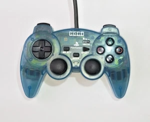 PS1 PS2 Controller HORI Sindou Pad Clear Blue Licenced PlayStation Controller - Picture 1 of 5