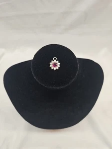 Colgante Vintage Oro Blanco 14k 1ct Rubí Birmano y Diamantes 0,75ct ¡IMPRESIONANTE!! - Imagen 1 de 11