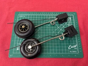 P-47 Hanger 9 .60 Size Mechanical Retracts W/3.25" Scale Wheels Nice Shape - Picture 1 of 9