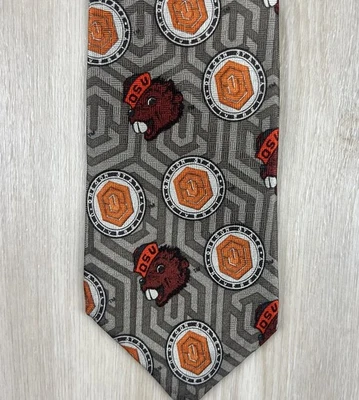 Vintage Oregon State Beavers OSU Neck Tie 100% Silk Made in USA 55" Length - Image 1 of 4