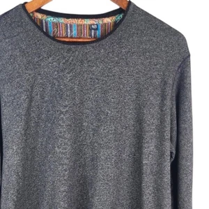 Robert Graham Shirt Mens XL Gray Long Sleeve Crewneck Signature Trim Casual - Picture 1 of 14