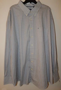 Hombre Izod 4XB Manga Larga Azul Cuadros BRILLANTE COBALTO RENDIMIENTO CONFORT Mezcla - Imagen 1 de 18