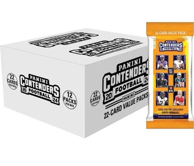 2024 Panini Contenders Football Fat pack Cello Box - 12 Packs per Box