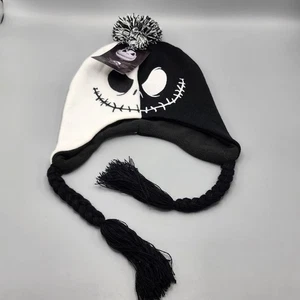 The Nightmare Before Christmas Peruvian Knit Beanie Black & White / Adult / NEW - Picture 1 of 10