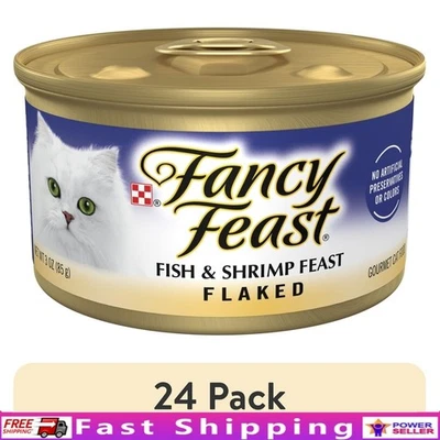 Comida húmeda gourmet para gatos pescado en escamas camarones alta en proteínas nutrición equilibrada nueva Foto 1 de 4