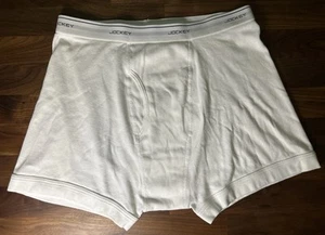 JOCKEY Mens Boxer Briefs L White  Classic Stay New 100% Thick Cotton - Picture 1 of 5