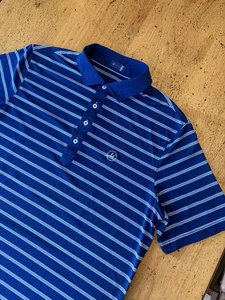 Stitch Golf Performance Poloshirt Herren LG gestreift kurzarm blau/hellblau - Bild 1 von 8