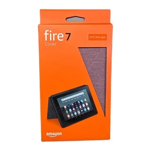 Amazon Fire 7 Cover For 9th Gen Tablets Slim Fit Magnetic Closure Heathered Plum - Picture 1 of 9