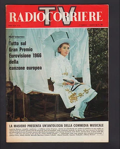 RADIOCORRIERE 9/1966 MASIERO CARLO BO BENEDETTO CROCE OSIRIS SCROLLINA FIGURINE - Picture 1 of 1