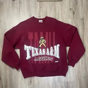 Vintage Team Edition Texas A & M Aggies Sweatshirt Men’s XL Burgundy Cotton - Picture 1 of 7