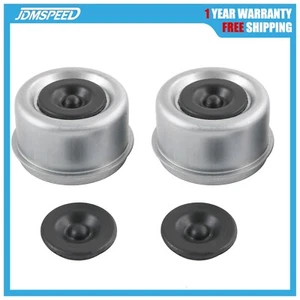 2× NEW 2.44 Trailer Axle Dust Cap Cup Grease Cover RV Camper EZ Lube - Picture 1 of 19