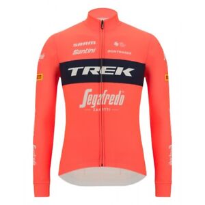 2022 Trek Segafredo Training Kit Long Sleeve Mens Jersey Pink by Santini