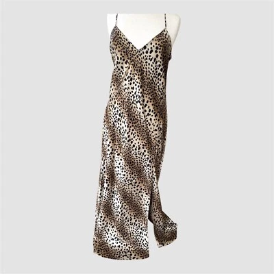 De Colección Victoria's Secret Vestido Sin Mangas Leopardo Para Mujer XL Maxi Espalda Abierta Y2K Foto 1 de 4