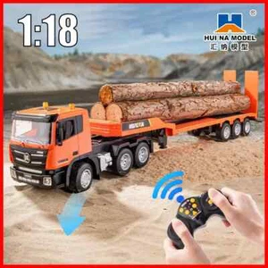 1:18 Huina RC Flat Truck Model 9 Channel Alloy Engineer Vehicle 2.4G Kids Toys - Picture 1 of 24