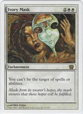 IVORY MASK #27 Rare⎜8TH Edition⎜ 2003 MTG Lightly Played/EX #3 ⎜SALE: 25% Off 3+