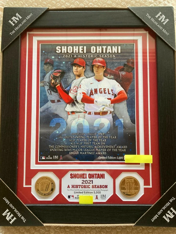 Shohei Otani Japan Only Limited MLB HISTORIC SEASON 2Coin Photo Mint 2021 - Image 1 of 4