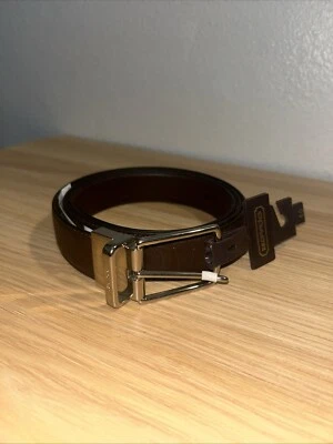 Coach F55158 Black Modern Harness Cut to Size Leather Signature Belt - Image 1 of 4